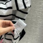 Chanel Striped Knitted Skirt White For Women