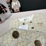 Chanel Tweed Vest Beige For Women