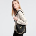 Louis Vuitton Lock And Walk Bag Black For Women M24006- 20.5 Cm/ 8 Inches