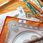Hermes Harnais De Coeur Scarf 90 White For Women