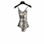 Dior Swimsuit Forest Pattern Beige For Women