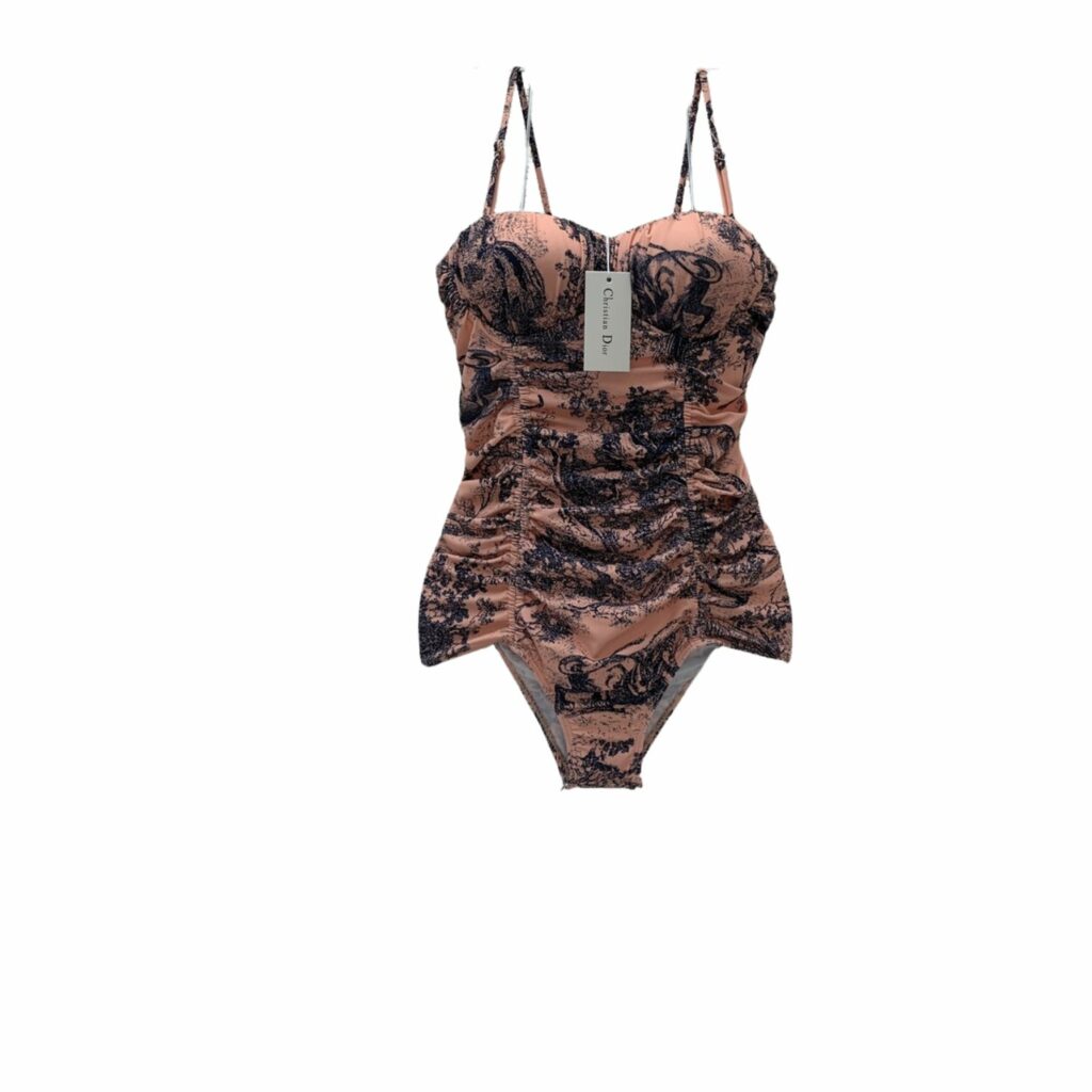 Dior Swimsuit Frill Orange For Women