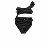 Chanel Swimsuit Frill Black For Women