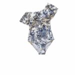 Dior Swimsuit Frill Blue For Women