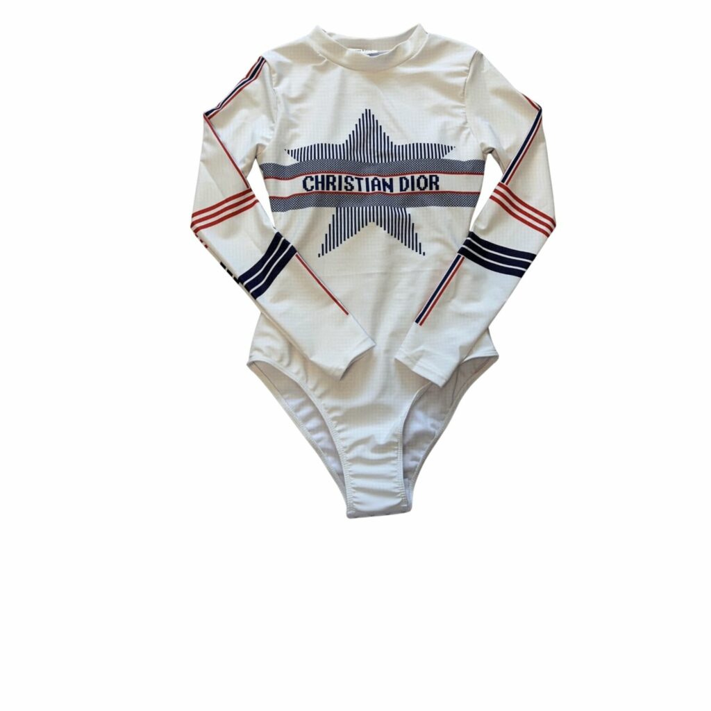 Dior Swimsuit Long Sleeves White For Women