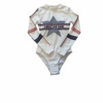 Dior Swimsuit Long Sleeves White For Women