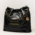[True-to-ORIGINAL] Chanel 22 Bag Black For Women AS3261 B08037 94305- 16.4 Inches/42 Cm
