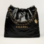 [True-to-ORIGINAL] Chanel 22 Bag Black For Women AS3261 B08037 94305- 16.4 Inches/42 Cm