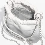 [True-to-ORIGINAL] Chanel 22 Mini Bag White And Silver For Women AS3980 B15016 NT634 - 7.8 Inches/20 Cm