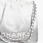 [True-to-ORIGINAL] Chanel 22 Mini Bag White And Silver For Women AS3980 B15016 NT634 - 7.8 Inches/20 Cm