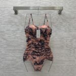 Dior Swimsuit Frill Orange For Women