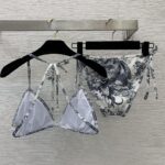 Dior Swimsuit Two Pieces Forest Pattern White For Women