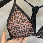 Fendi Swimsuit Black Hem Pink For Women