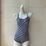 Dior Swimsuit Oblique Cross Strap Black For Women