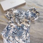 Dior Swimsuit Frill Blue For Women