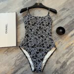 Chanel Swimsuit Douple C Black For Women