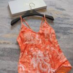Dior Swimsuit Complex Pattern Orange For Women