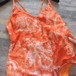 Dior Swimsuit Complex Pattern Orange For Women