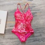 Dior Swimsuit Complex Pattern Pink For Women
