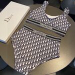 Dior Swimsuit Oblique Dark Blue For Women