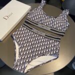 Dior Swimsuit Oblique Dark Blue For Women
