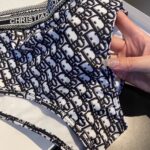 Dior Swimsuit Oblique Dark Blue For Women
