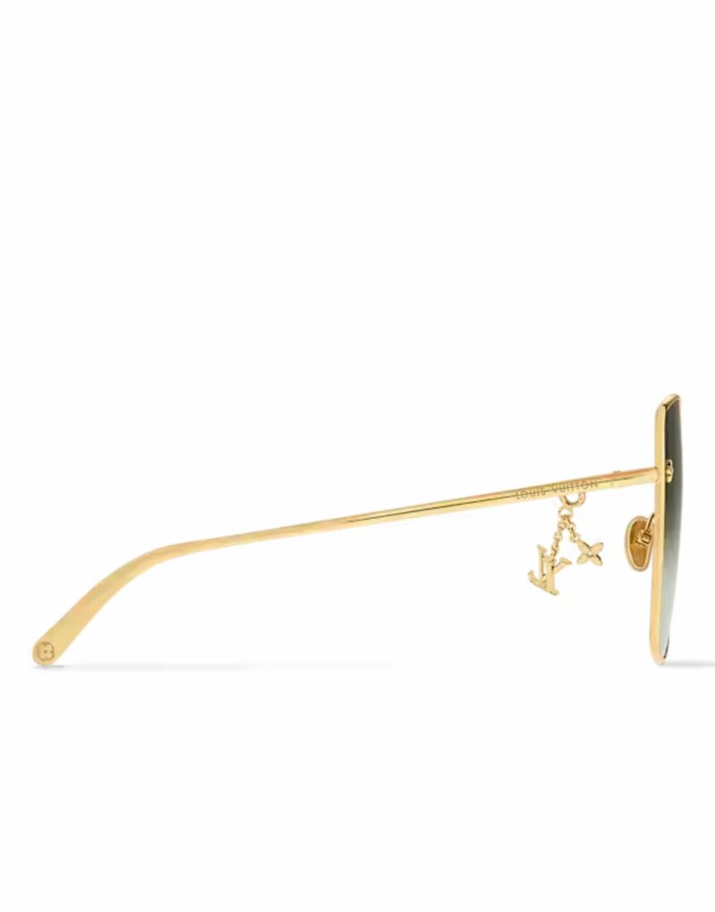 Louis Vuitton Charm Cat Eye Sunglasses Gold For Women Z1720U