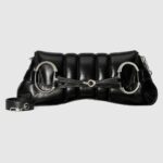 Gucci Horsebit Chain Medium Shoulder Bag Black For Women 15 Inches/ 38 Cm 764255 AACU1 1000