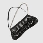 Gucci Horsebit Chain Medium Shoulder Bag Black For Women 15 Inches/ 38 Cm 764255 AACU1 1000