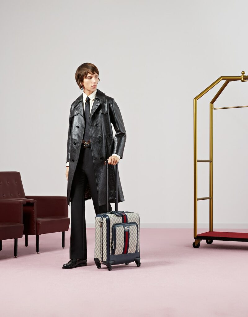 Gucci Savoy Small Cabin Trolley Beige For Men 20.7 in/ 51 cm 693646 96IWN 4076