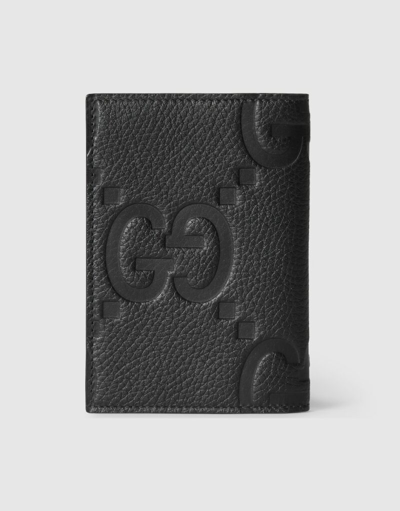 Gucci Jumbo Gg Passport Case Black 7.5in/19cm 795245 AABY0 1000