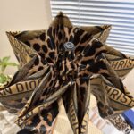 Dior Leopard Print Umbrella Brown