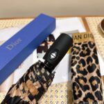 Dior Leopard Print Umbrella Brown