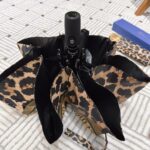 Dior Leopard Print Umbrella Brown