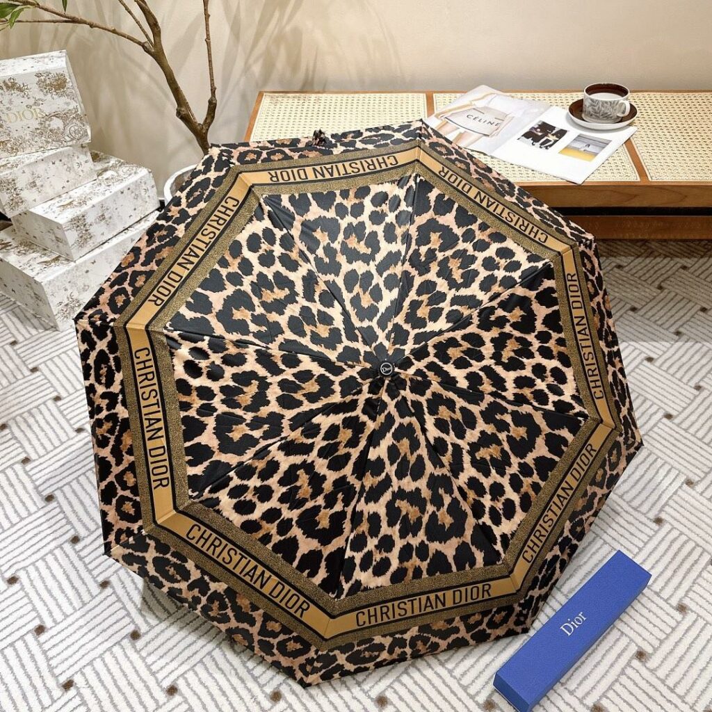 Dior Leopard Print Umbrella