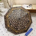 Dior Leopard Print Umbrella Brown