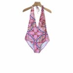 Louis Vuitton Swimsuit Deep V-Neck Design Dark Pink For Women