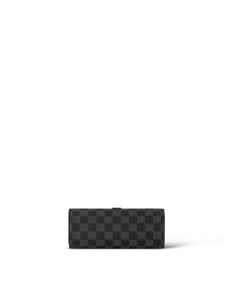 Louis Vuitton 3 Watch Case Damier Graphite Canvas For Men 7.9in/20cm N41137