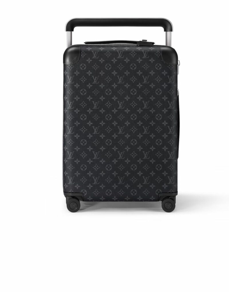 Louis Vuitton Horizon 55 Monogram Eclipse Suitcase Bag Black  15in/38cm M23002