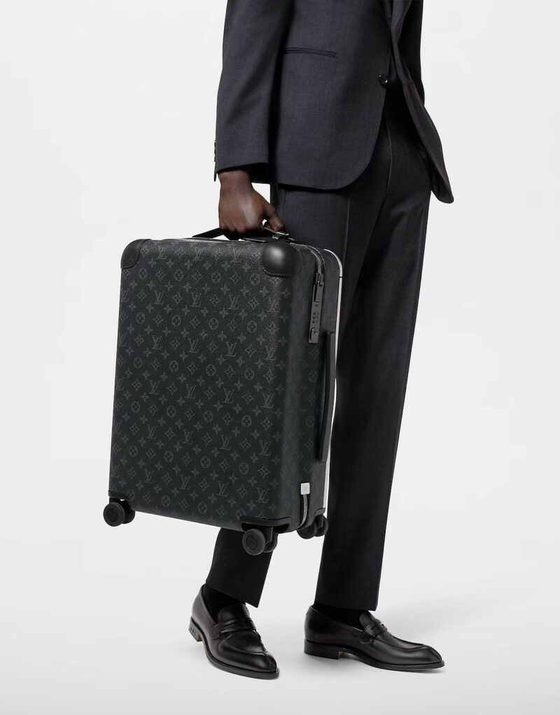 Louis Vuitton Horizon 55 Monogram Eclipse Suitcase Bag Black  15in/38cm M23002