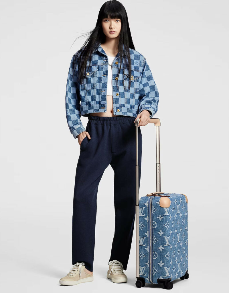 Louis Vuitton Horizon 55 Suitcase Bag Blue  15in/38cm M24314