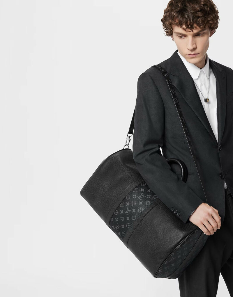 Louis Vuitton Keepall Bandoulière 50 Bag Black For Men 19,7in/50cm M53763