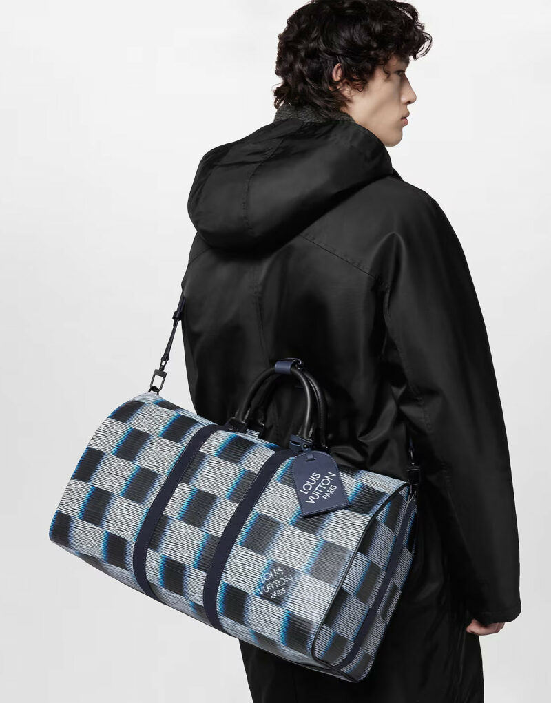 Louis Vuitton Keepall Bandoulière 50 Bag Blue For Men 19,7in/50cm M23771