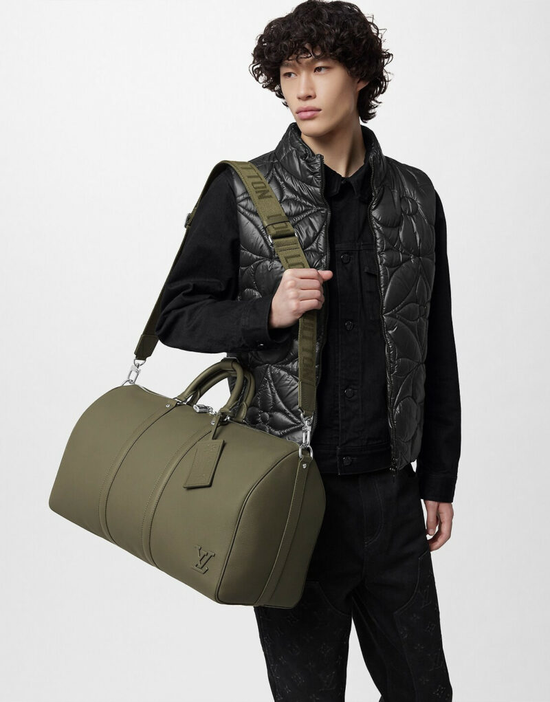 Louis Vuitton Keepall Bandoulière 50 Bag Khaki Green For Men 19,7in/50cm M21536