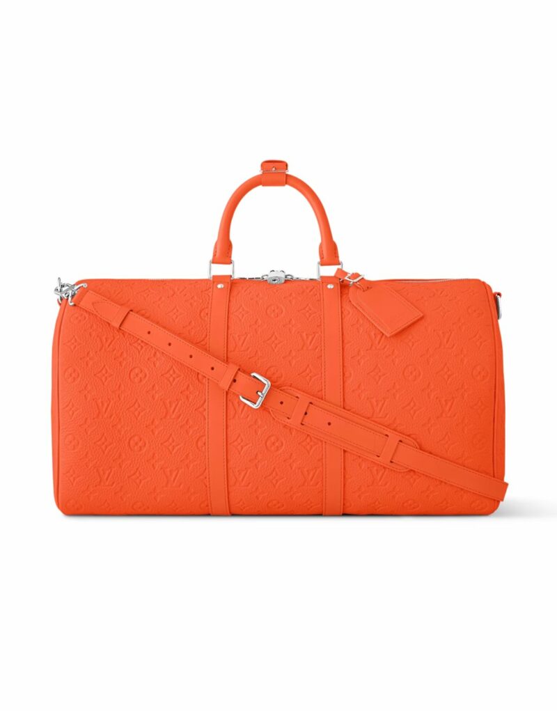 Louis Vuitton Keepall Bandoulière 50 Orange Bag For Men M23749- 19.7 Inches/ 50 Cm