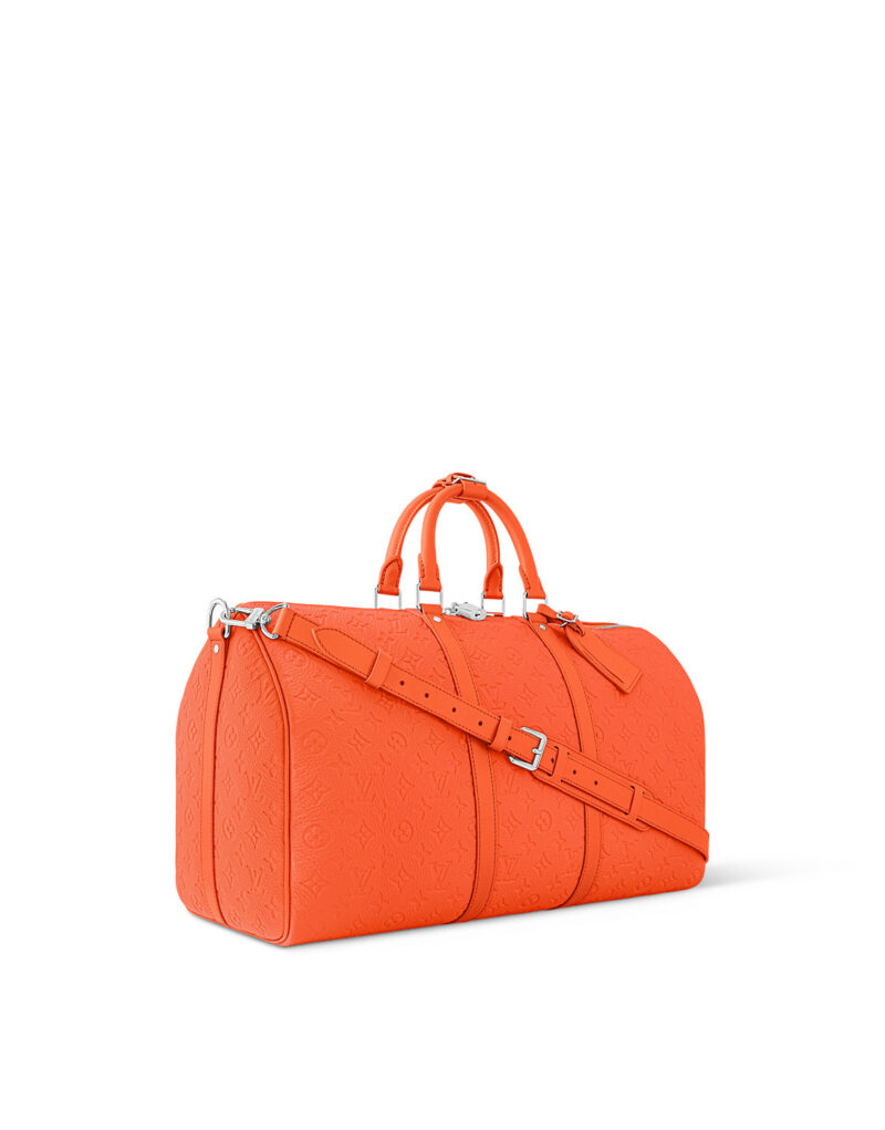 Louis Vuitton Keepall Bandoulière 50 Orange Bag For Men M23749- 19.7 Inches/ 50 Cm