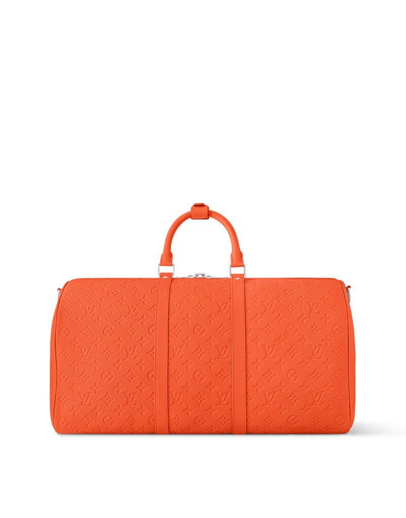 Louis Vuitton Keepall Bandoulière 50 Orange Bag For Men M23749- 19.7 Inches/ 50 Cm