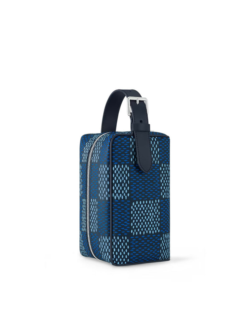 Louis Vuitton Locker Dopp Kit Blue For Men 9.1 Inches/ 23 Cm N40747