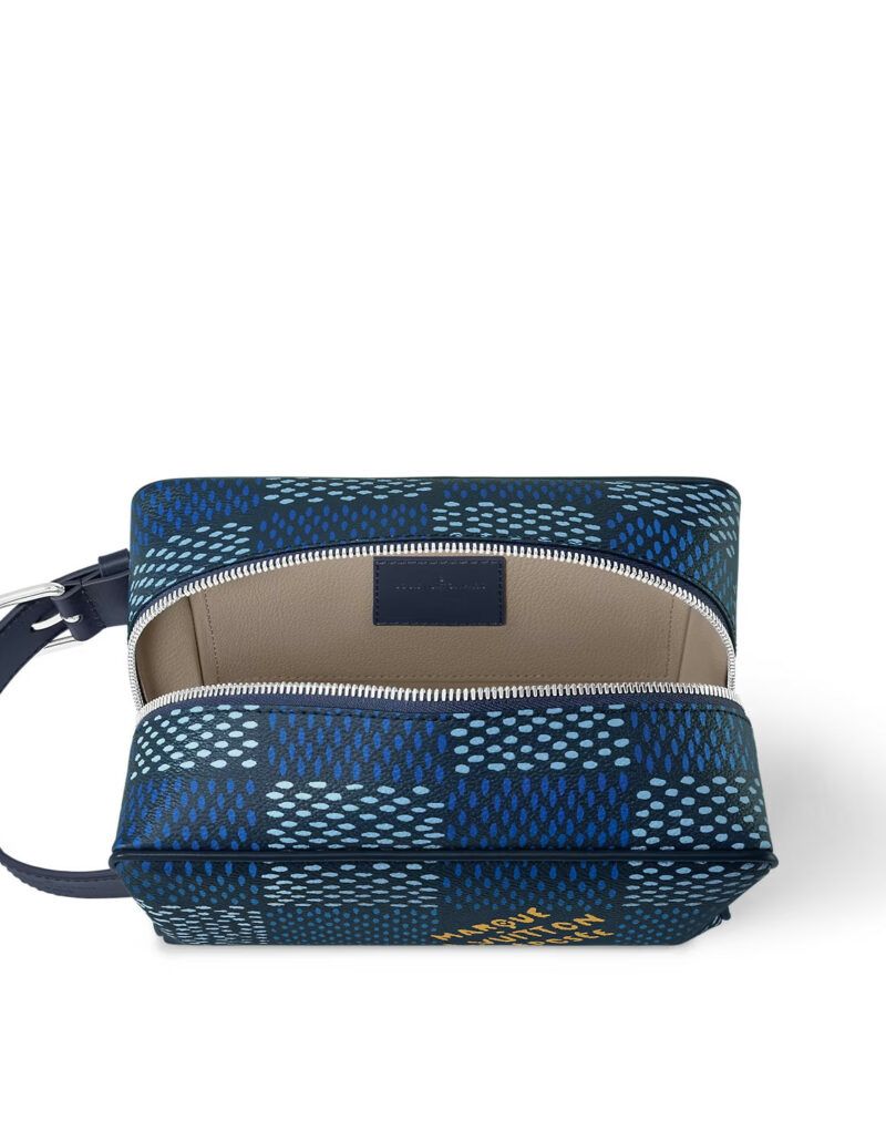 Louis Vuitton Locker Dopp Kit Blue For Men 9.1 Inches/ 23 Cm N40747