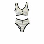 Chanel Swimsuit Button White For Women